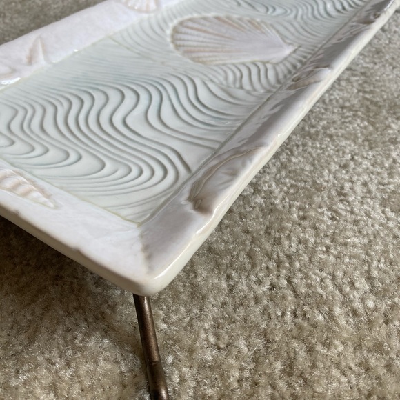 Ocean Shell Rectangular Cheese Fruit Plate Platter - Picture 5 of 10